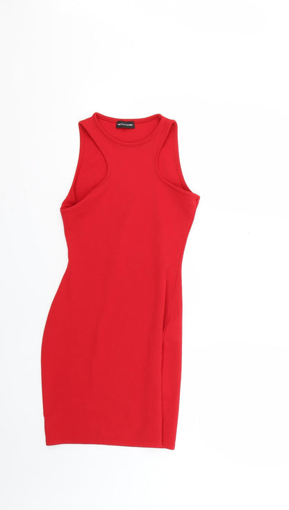 PRETTYLITTLETHING Womens Red   Bodycon  Size 8