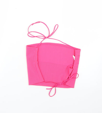 PRETTYLITTLETHING Womens Pink   Basic Blouse Size 10