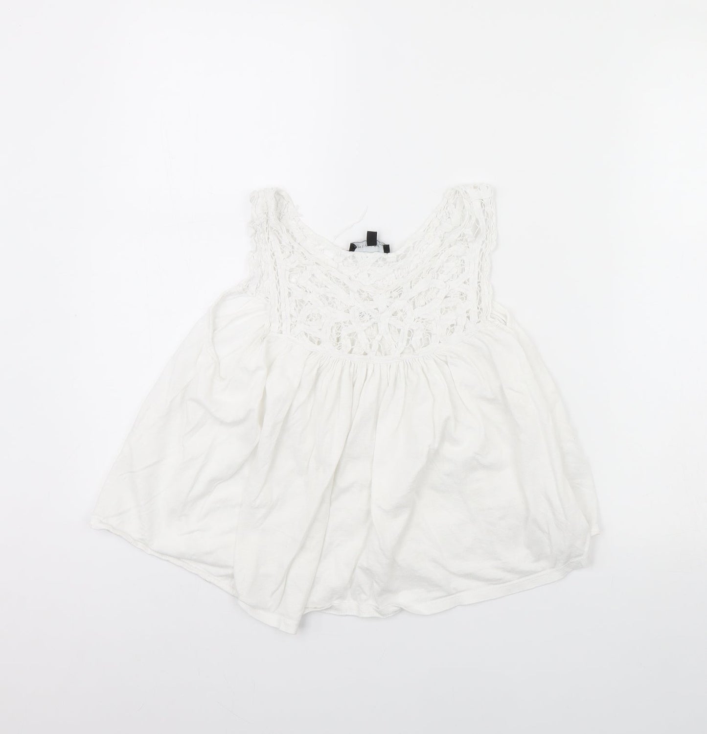 New Look Womens White   Basic Tank Size 8
