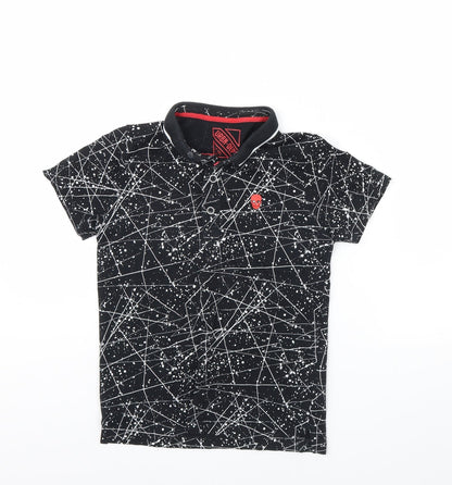 Urban Debt Boys Black Geometric  Basic Polo Size 9 Years