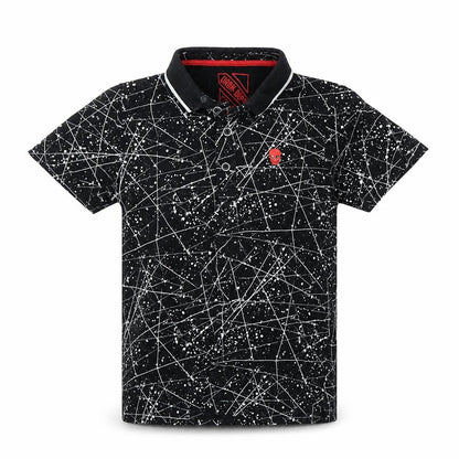 Urban Debt Boys Black Geometric  Basic Polo Size 9 Years