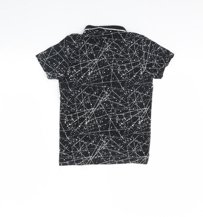 Urban Debt Boys Black Geometric  Basic Polo Size 9 Years