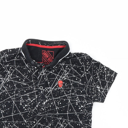 Urban Debt Boys Black Geometric  Basic Polo Size 9 Years