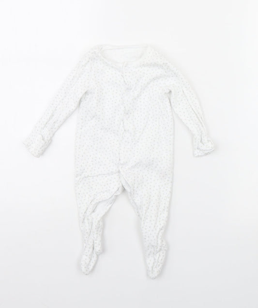 F&F Baby White Polka Dot  Babygrow One-Piece Size 0-3 Months