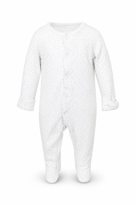 F&F Baby White Polka Dot  Babygrow One-Piece Size 0-3 Months