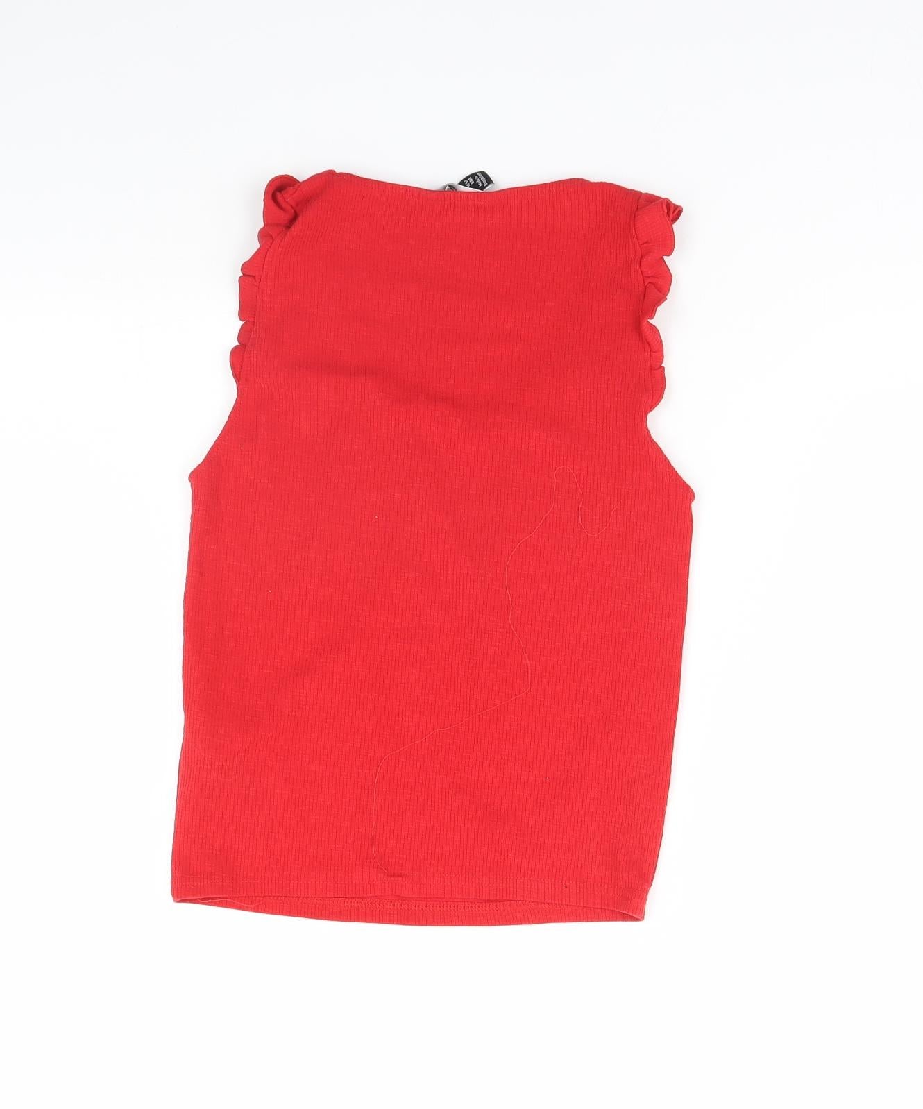 New Look Womens Red   Basic Tank Size 10