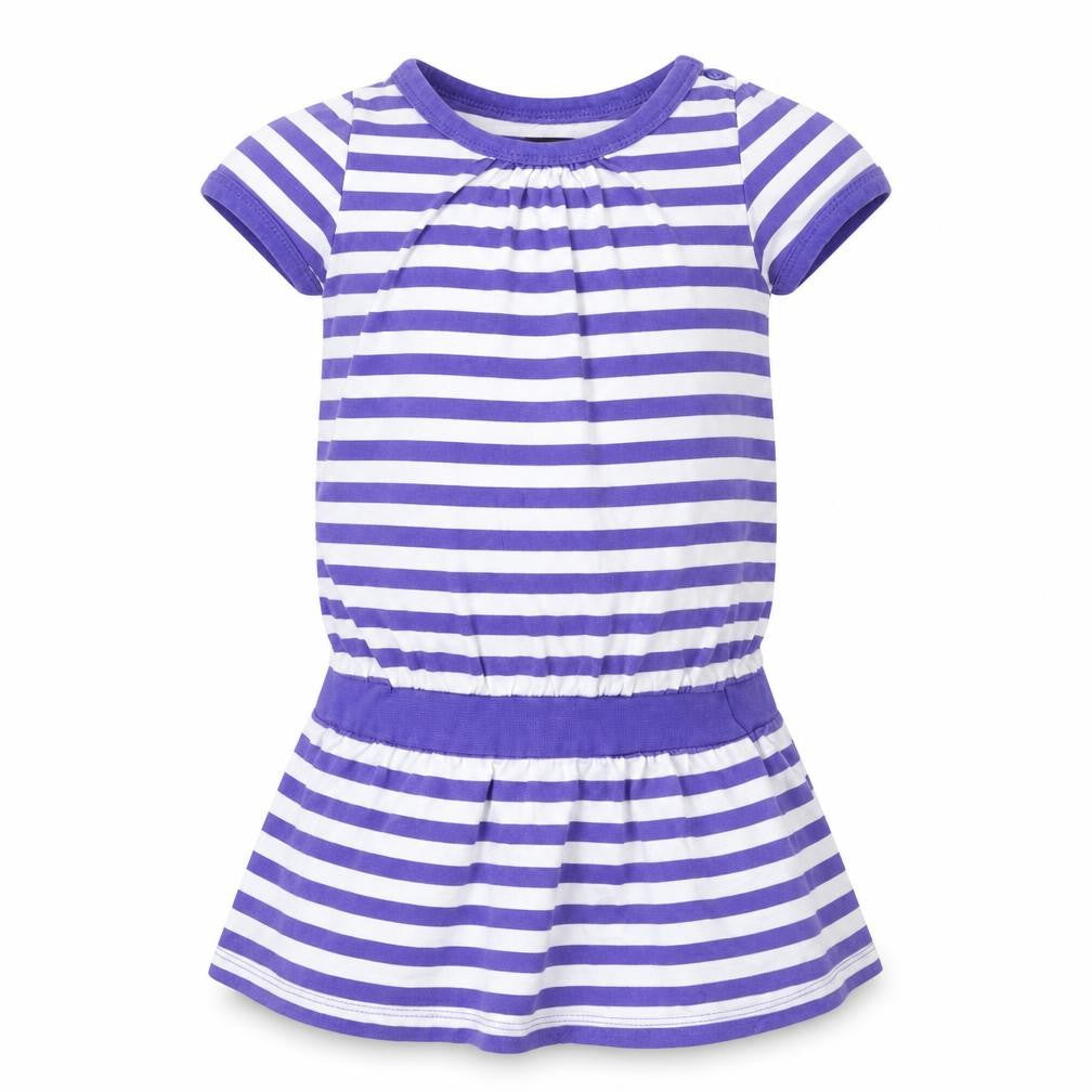 Sergent Major Girls Purple Striped Jersey T-Shirt Dress  Size 5 Years