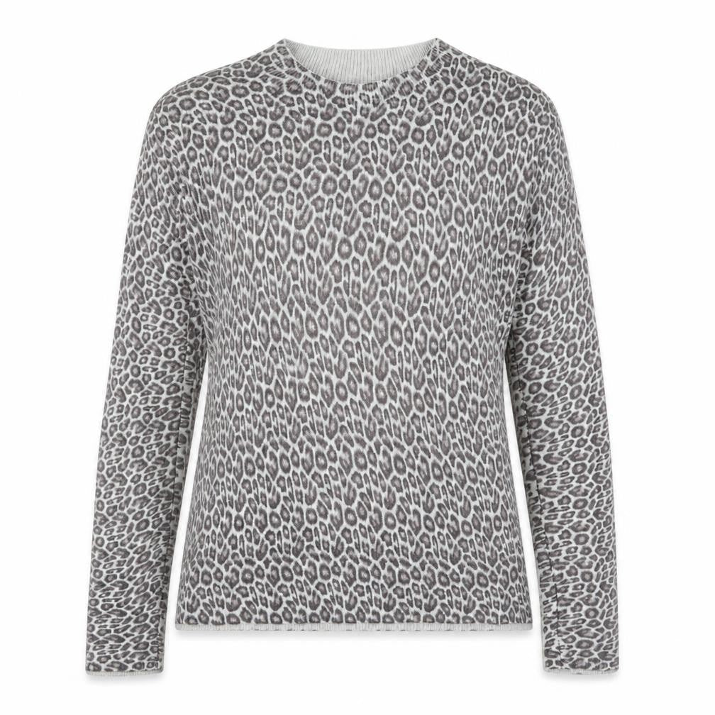 Atmosphere Womens Green Animal Print Knit Pullover Jumper Size 6