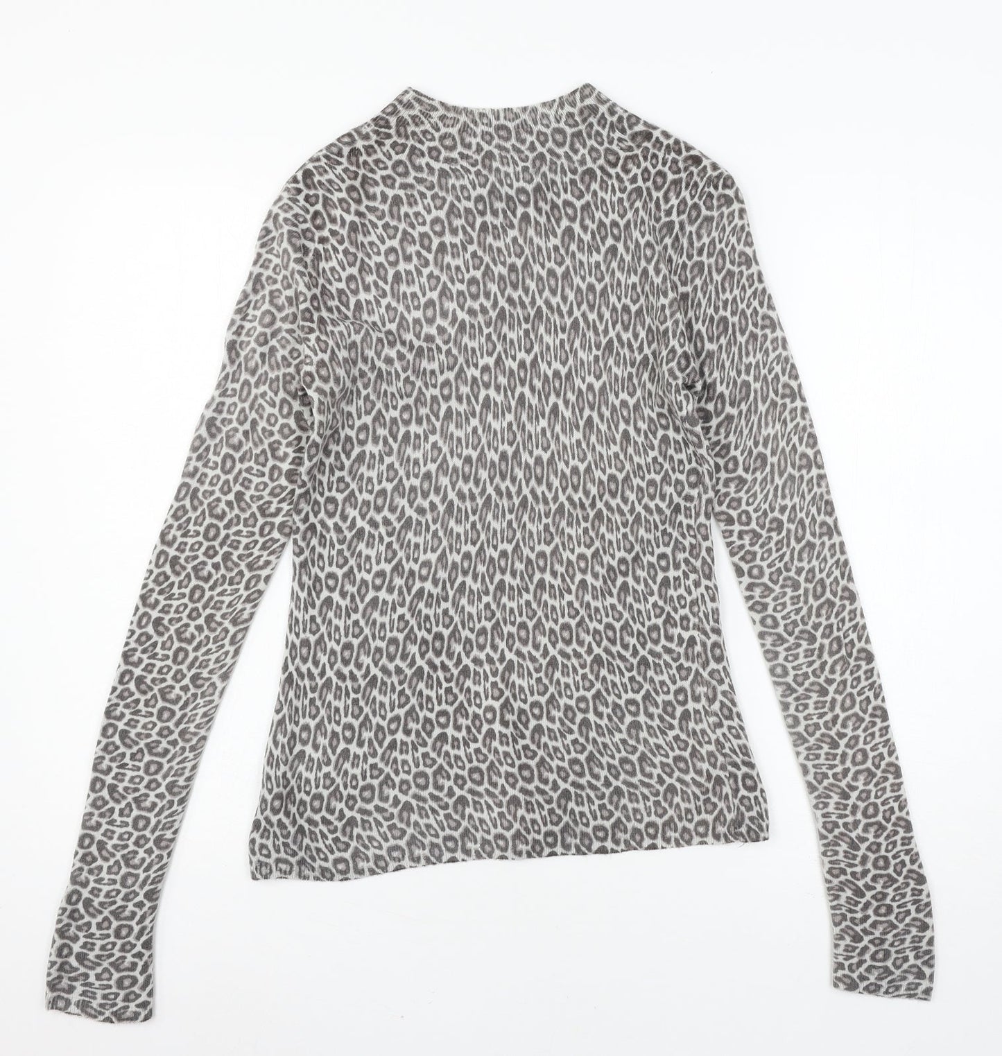 Atmosphere Womens Green Animal Print Knit Pullover Jumper Size 6
