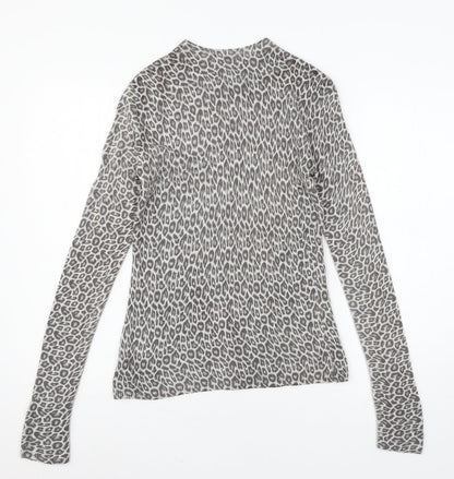 Atmosphere Womens Green Animal Print Knit Pullover Jumper Size 6