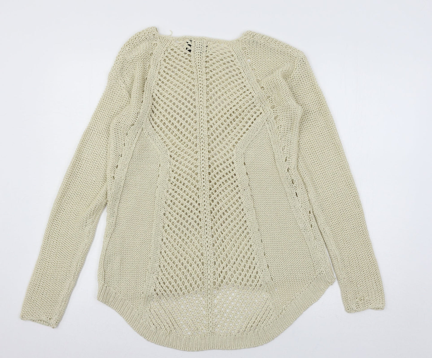 Papaya Womens Beige  Knit Pullover Jumper Size 12