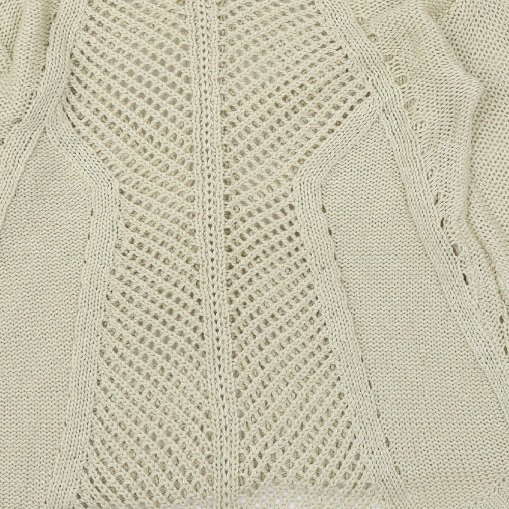 Papaya Womens Beige  Knit Pullover Jumper Size 12