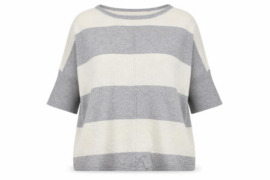 Dorothy Perkins Womens Grey Striped Knit Pullover Jumper Size 14