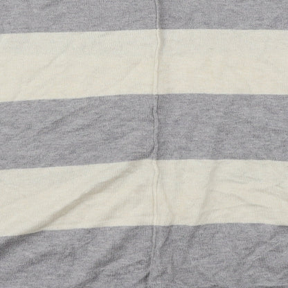 Dorothy Perkins Womens Grey Striped Knit Pullover Jumper Size 14