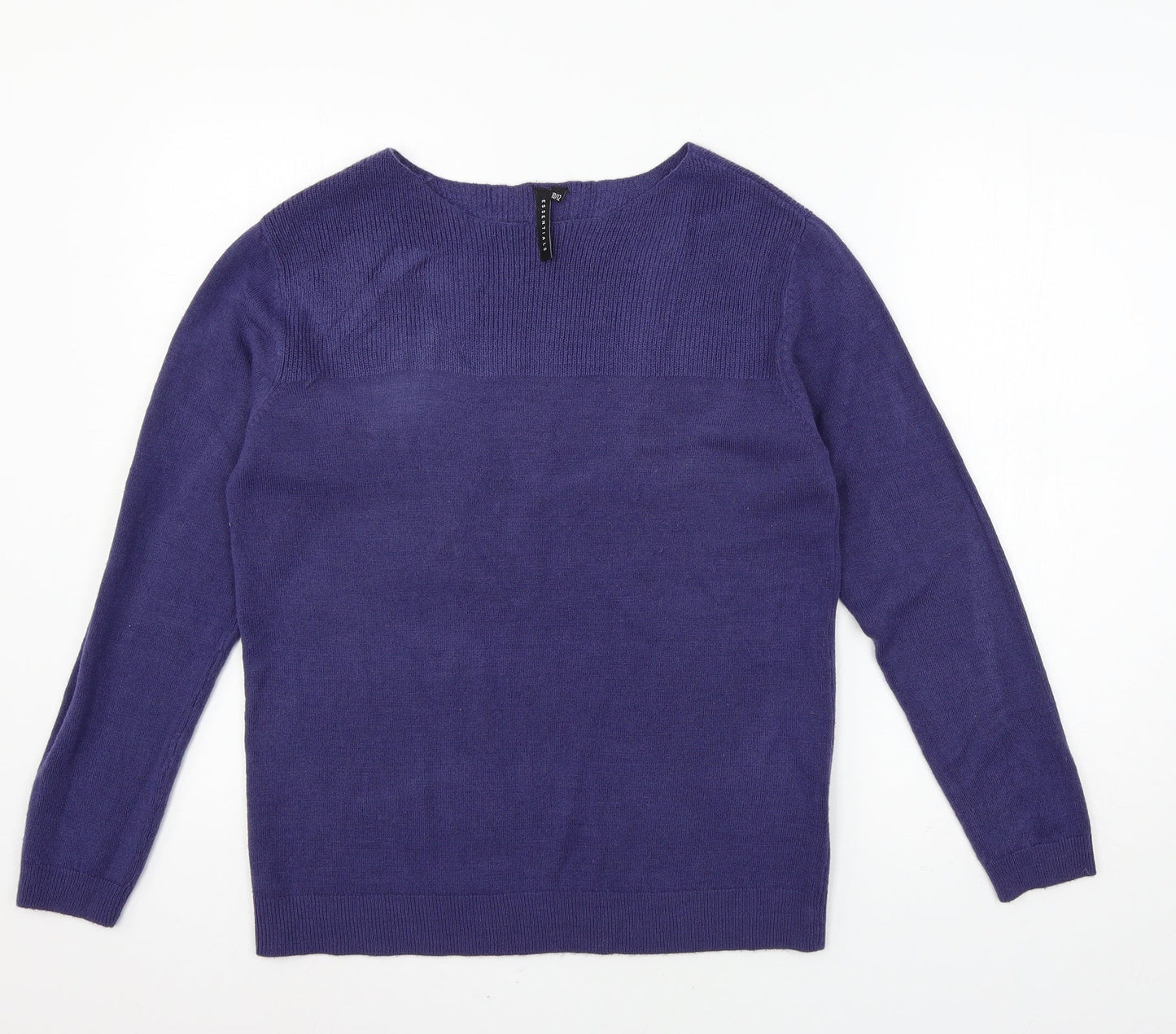 Essentials Womens Blue  Knit Pullover Jumper Size 10