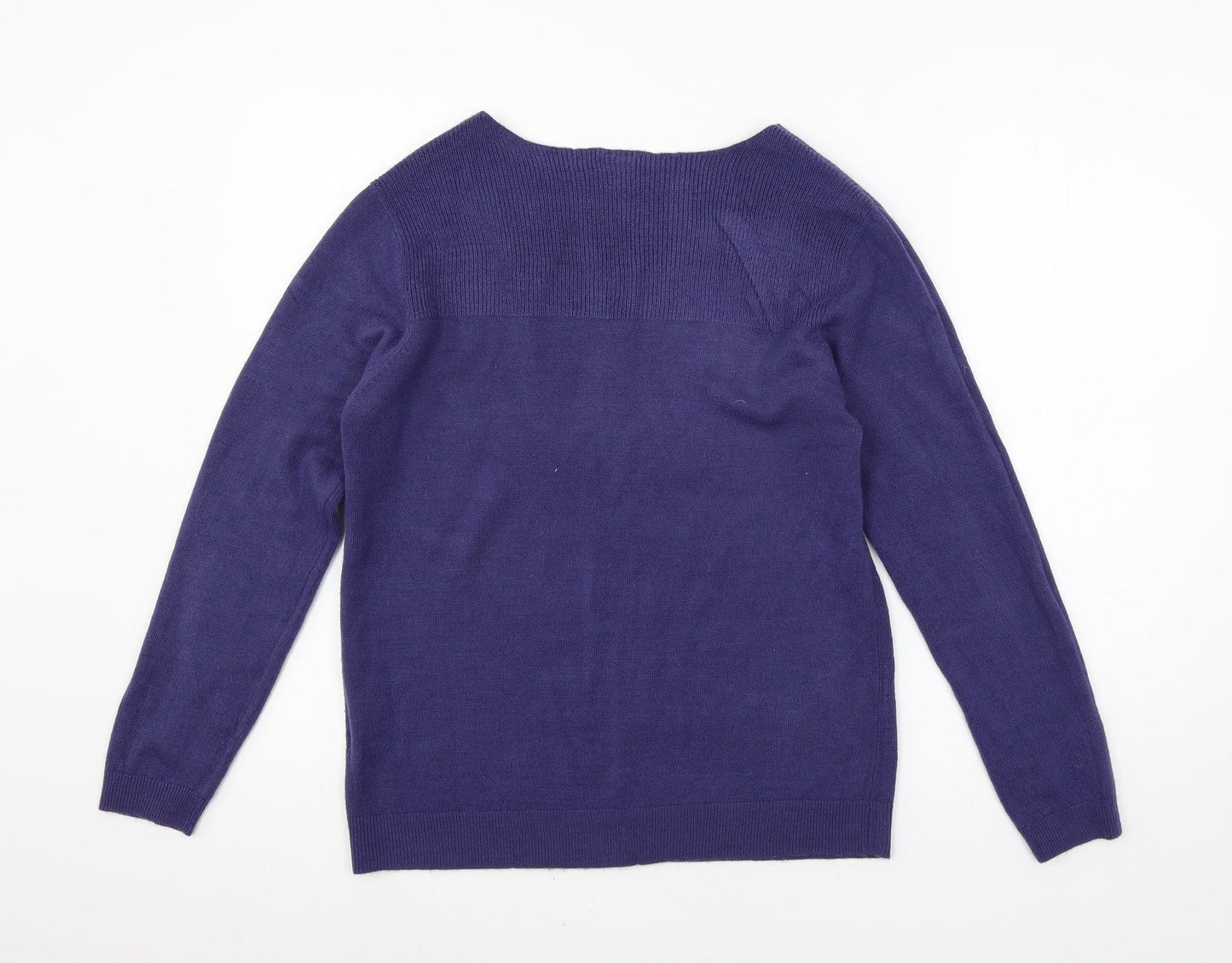 Essentials Womens Blue  Knit Pullover Jumper Size 10