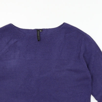 Essentials Womens Blue  Knit Pullover Jumper Size 10