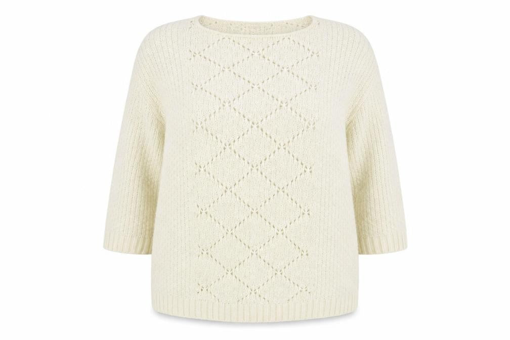 M&Co Womens Ivory  Knit Pullover Jumper Size 20