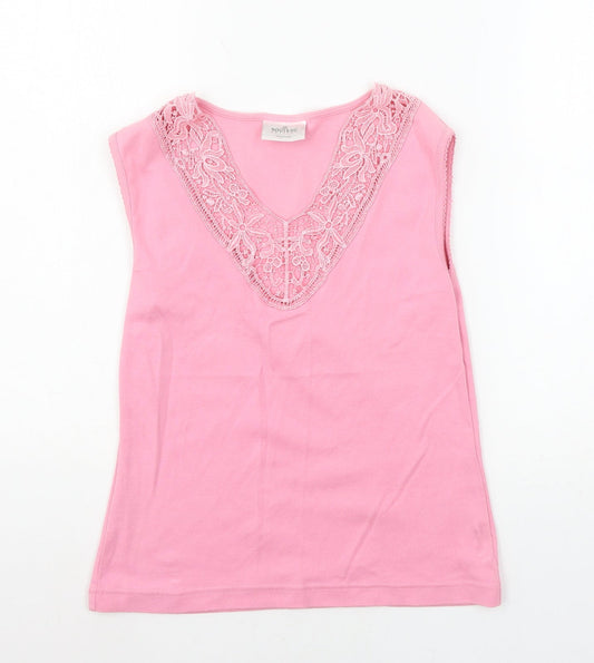 Nouveau Edition Womens Pink  Jersey Basic Tank Size M
