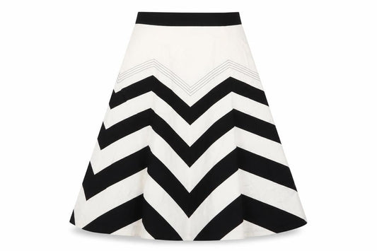 Preworn Womens Multicoloured Striped  Flare Skirt Size 30 in