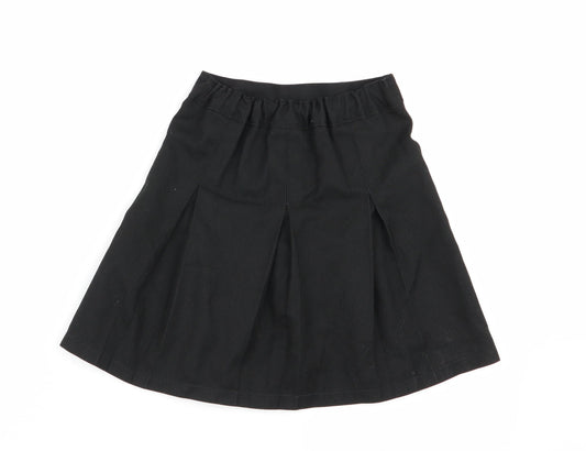 Preworn Girls Black   Pleated Skirt Size 3-4 Years