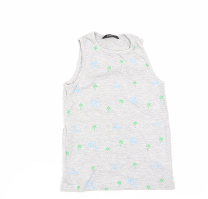 Preloved Asda George Boys Grey   Basic Tank Size 5-6 Years - Front