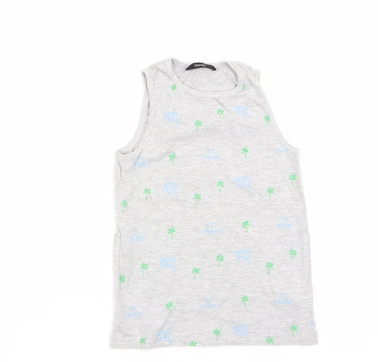 Asda George Boys Grey   Basic Tank Size 5-6 Years