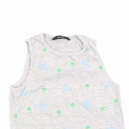 Preloved Asda George Boys Grey   Basic Tank Size 5-6 Years - Detail