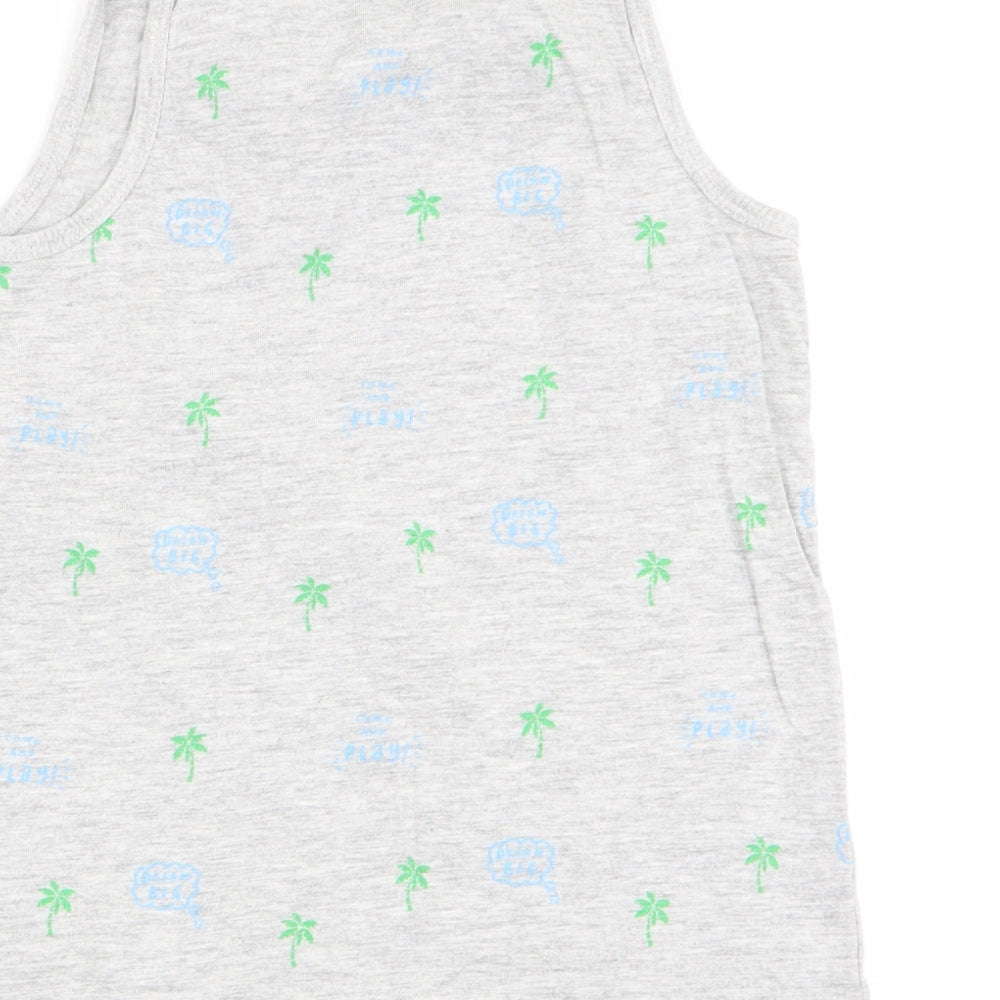 Asda George Boys Grey   Basic Tank Size 5-6 Years