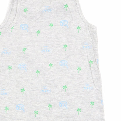 Preloved Asda George Boys Grey   Basic Tank Size 5-6 Years - Label