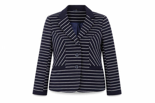 isle Womens Multicoloured Striped  Jacket Blazer Size 12