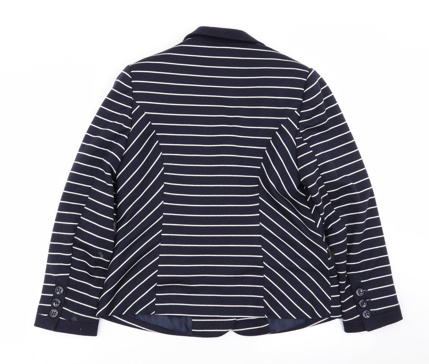 isle Womens Multicoloured Striped  Jacket Blazer Size 12