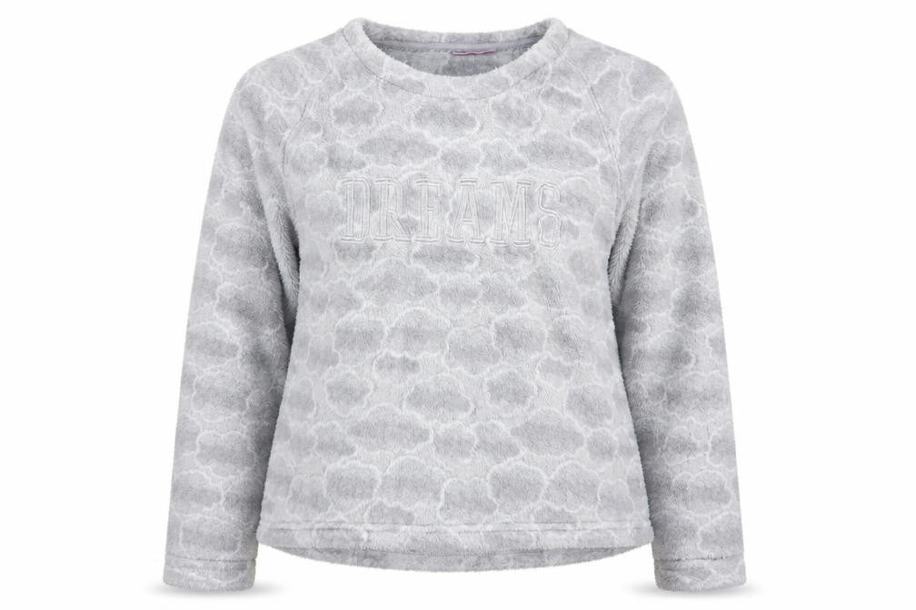 ESMARA Womens Grey Geometric  Babydoll Pyjama Top Size 14