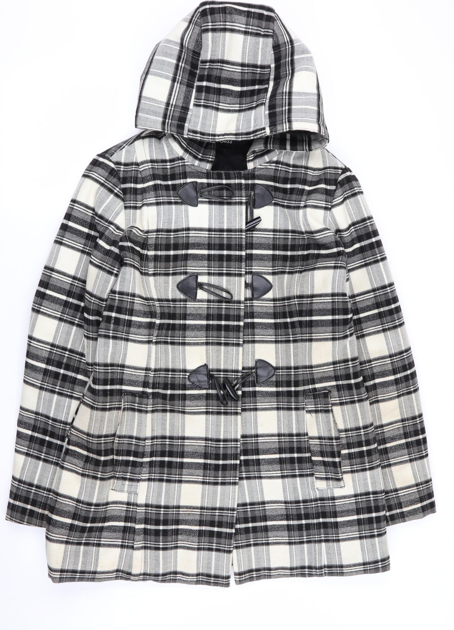 jess Womens Multicoloured Check  Overcoat Coat Size 16