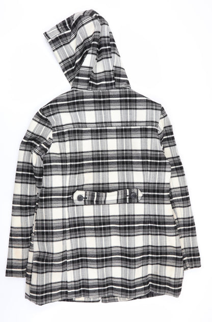 jess Womens Multicoloured Check  Overcoat Coat Size 16