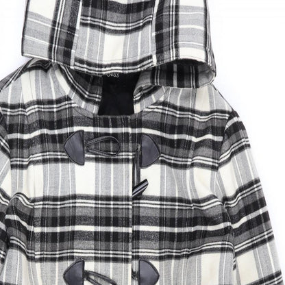 jess Womens Multicoloured Check  Overcoat Coat Size 16