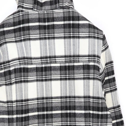 jess Womens Multicoloured Check  Overcoat Coat Size 16