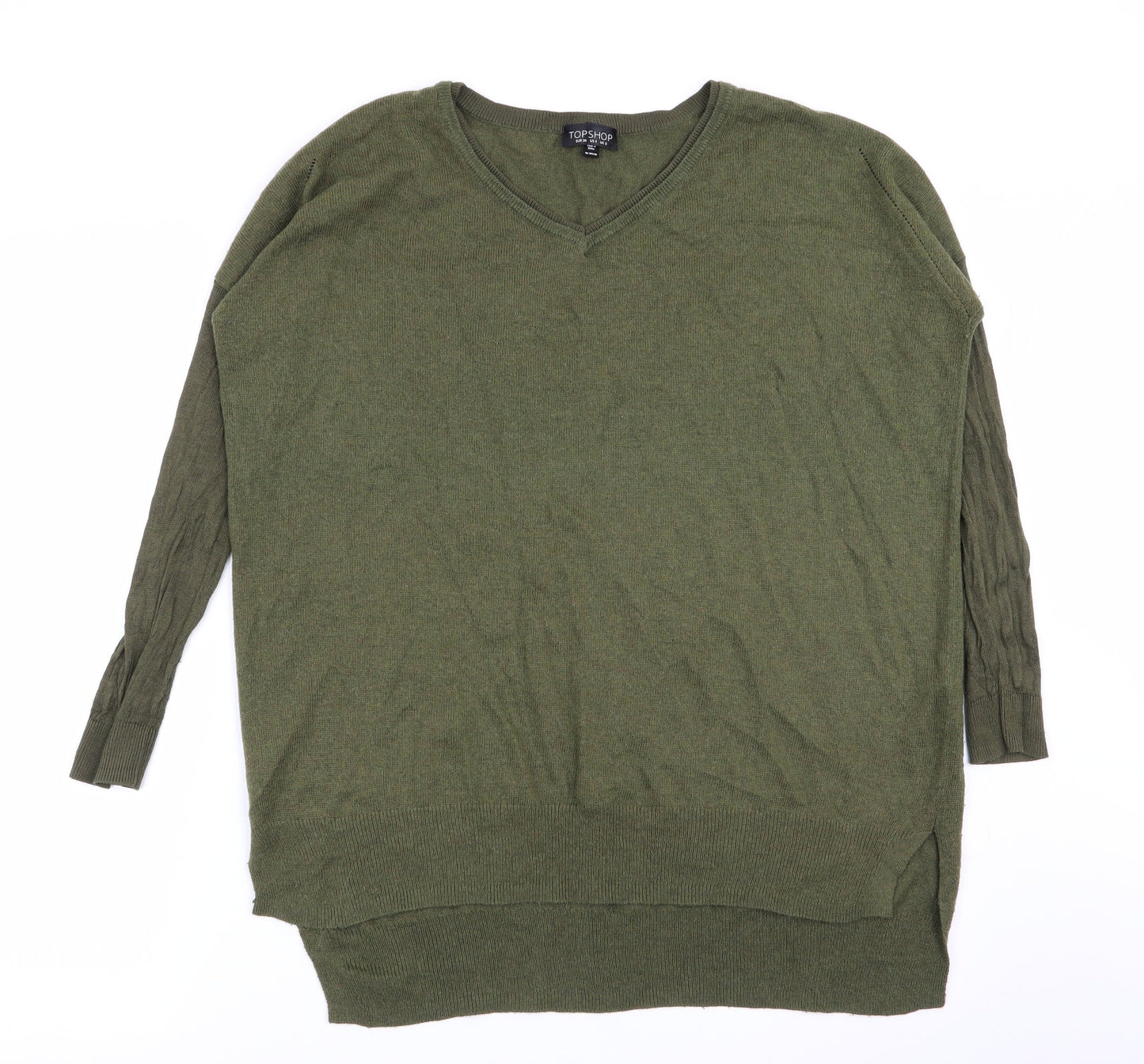 Topshop Womens Green   Pullover Jumper Size 8