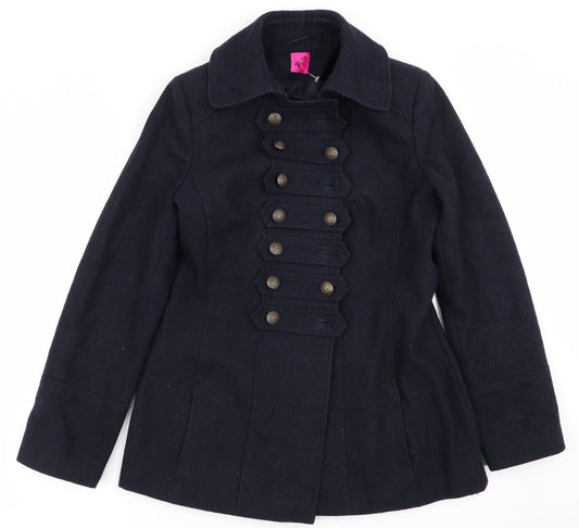 Asda George Womens Blue   Overcoat Coat Size 12
