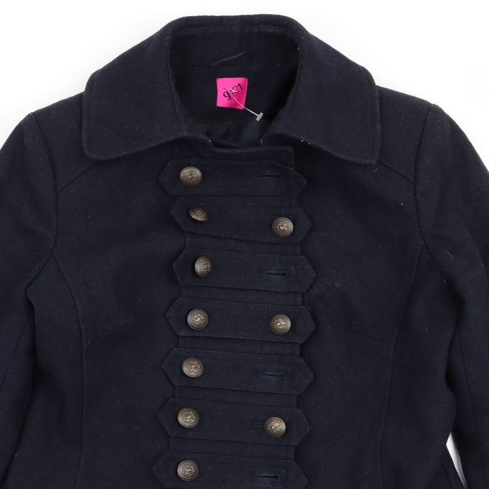 Asda George Womens Blue   Overcoat Coat Size 12