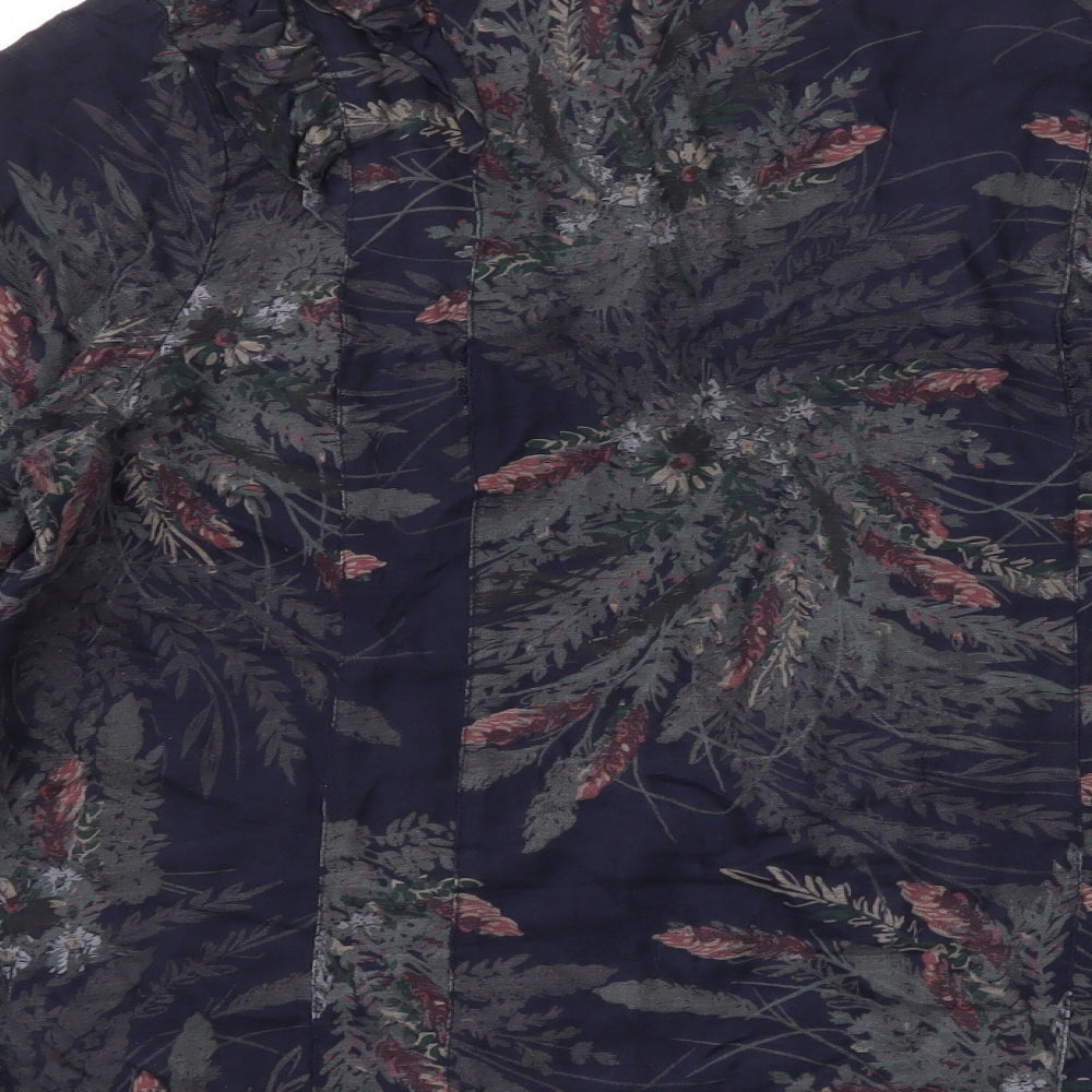 NEXT Womens Blue Floral  Basic T-Shirt Size 14