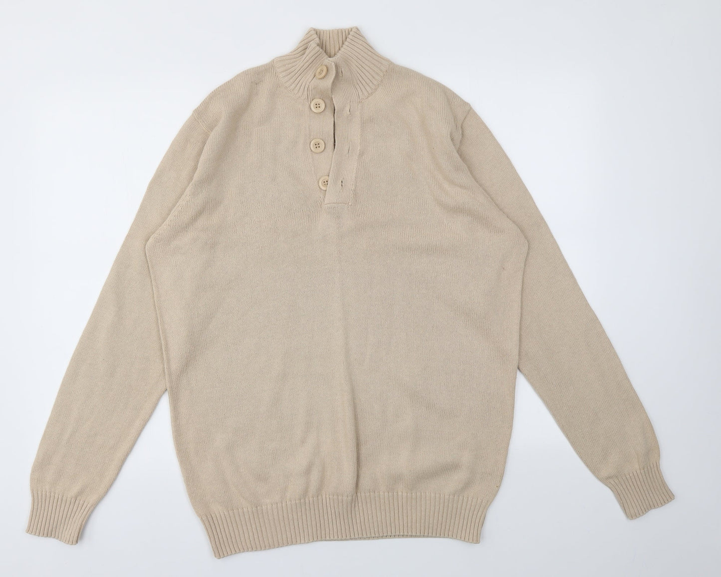 Cotton Traders Mens Beige   Pullover Sweatshirt Size M