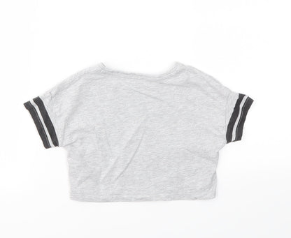 Matalan Girls Grey   Basic T-Shirt Size 6 Years