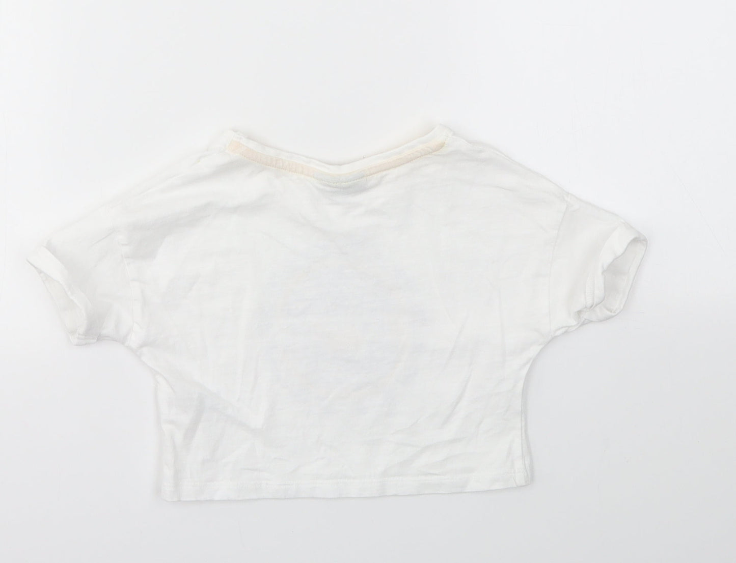 Matalan Girls White   Basic T-Shirt Size 6 Years