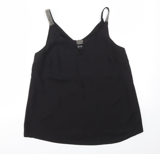 Dorothy Perkins Womens Black   Basic Blouse Size 8