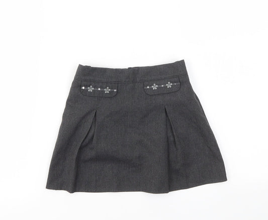 M&S Girls Grey   A-Line Skirt Size 3-4 Years