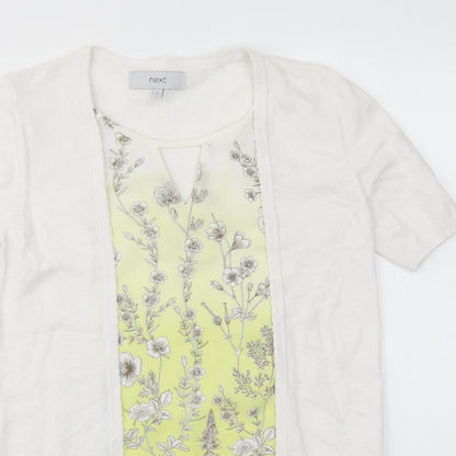 Next Womens Multicoloured Floral  Basic T-Shirt Size 8