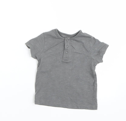 Tu Girls Grey   Basic T-Shirt Size 9-12 Months