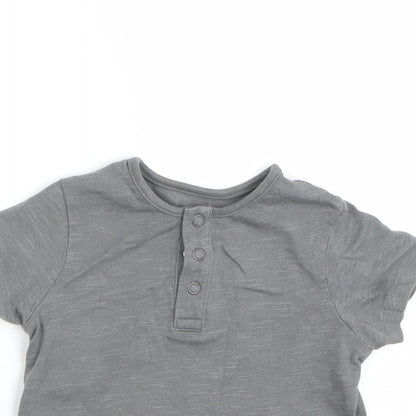 Tu Girls Grey   Basic T-Shirt Size 9-12 Months