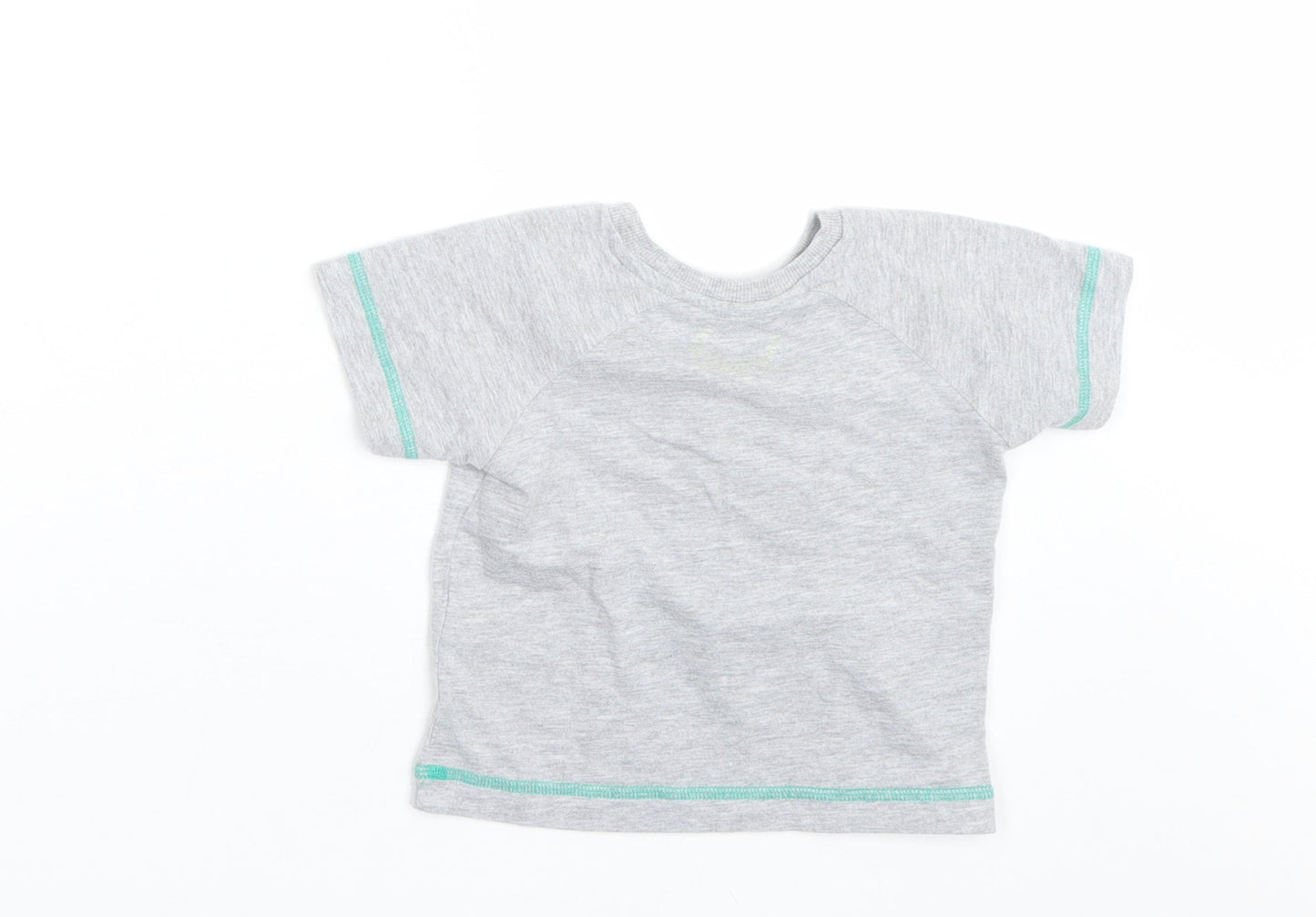 Matalan Boys Grey   Basic T-Shirt Size 9-12 Months  - crocodile